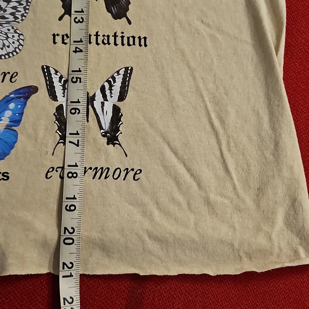 The Eras Tour cut off concert tee Med Taylor Swift butterflies album covers - Picture 6 of 6